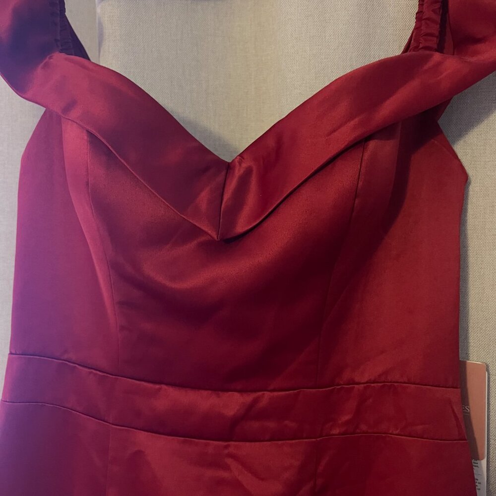 Burgundy Bridesmaid Dress - Picture 3 of 7